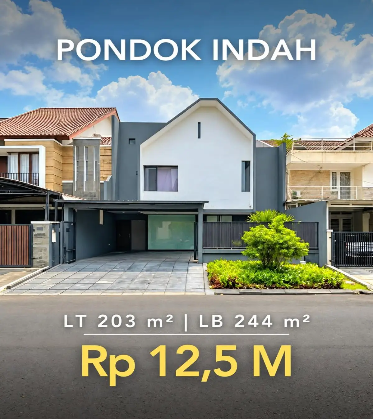 Rumah Dijual Pondok Indah 2,5 Lantai Siap Huni – LT 203 m², Private Pool, SHM