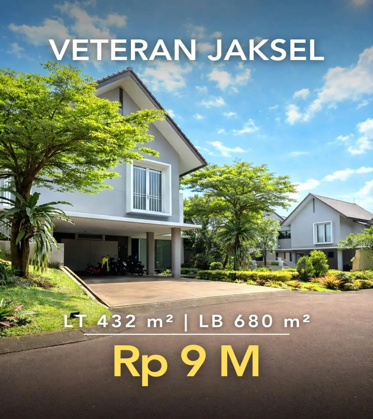 Rumah luas dan nyaman di kawasan Veteran Bintaro,