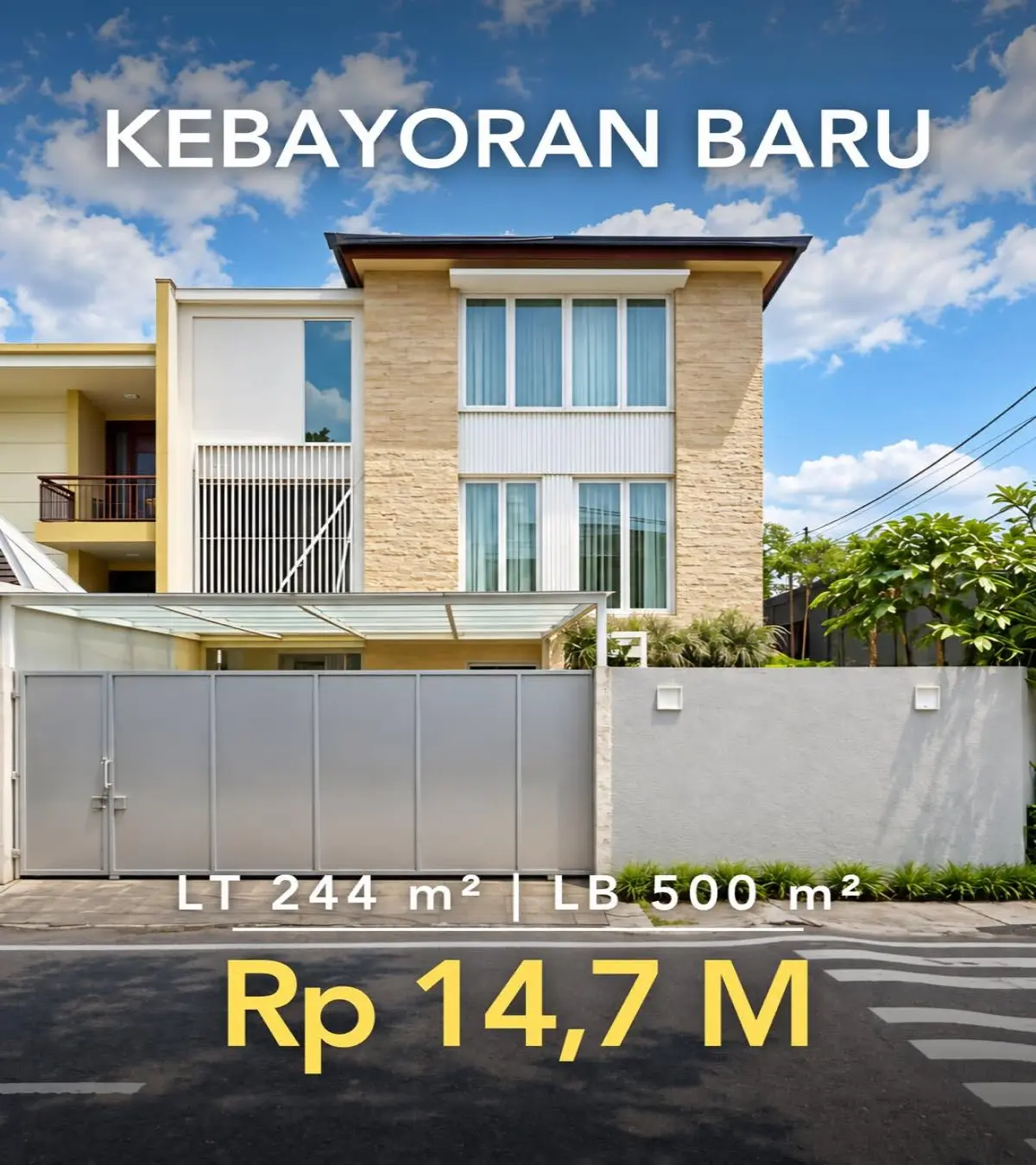 Modern Tropical House Dijual di Kebayoran Baru – Senopati Area Dekat SCBD