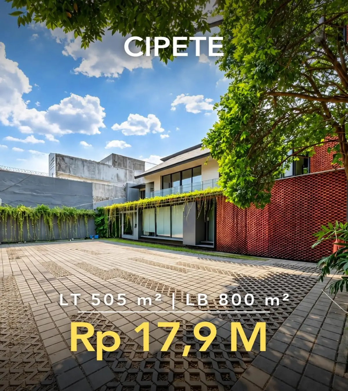 Commercial Building Dijual di Cipete – LT 505 m², LB ±800 m², SHM