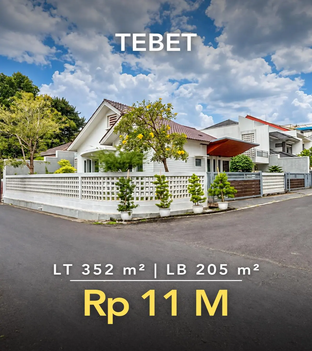 Rumah Siap Huni 352 m² Dijual di Tebet – Dalam Kompleks Besar