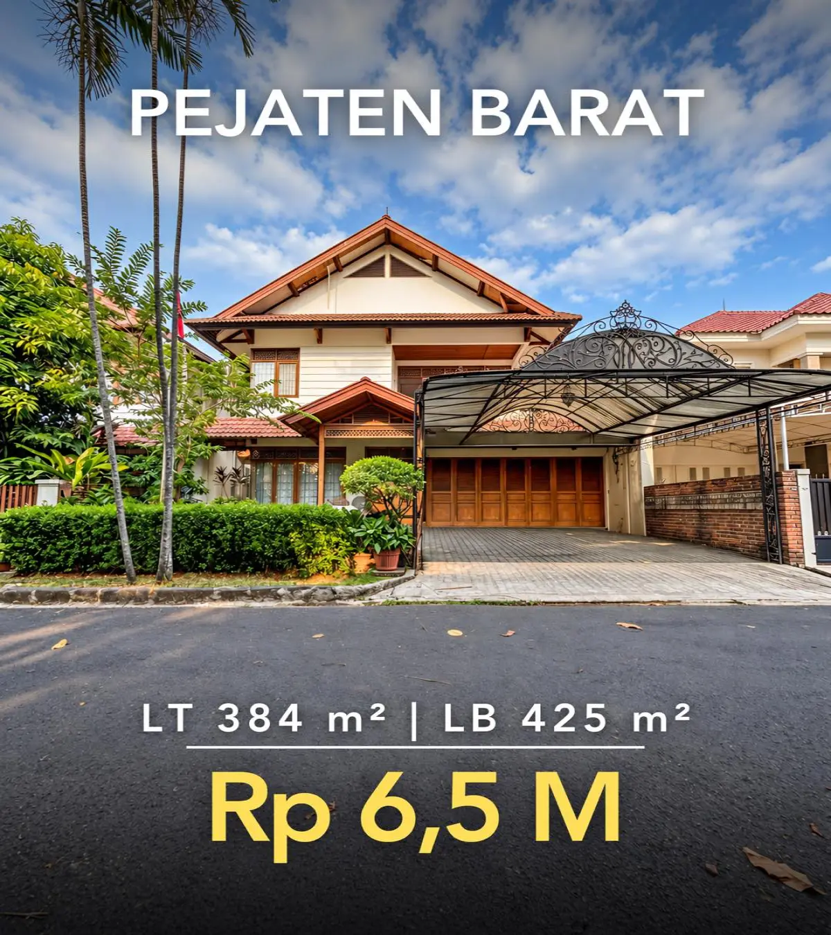 Rumah Dijual di Pejaten Jakarta Selatan 2 Lantai dengan Swimming Pool