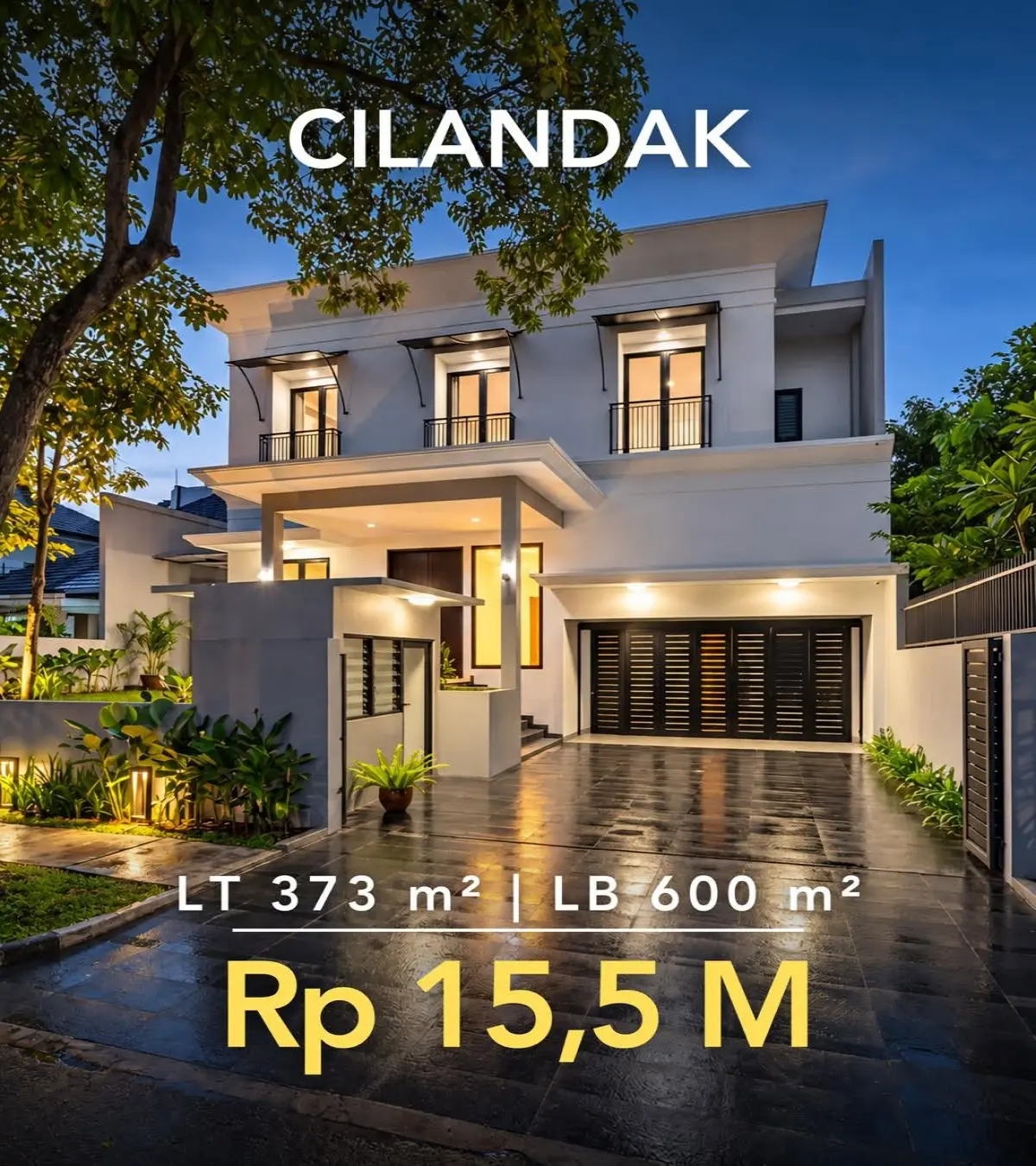 Brand New Modern Classic House Dijual Cilandak – LT 373 m², LB 600 m², Private Pool, Rp15,5 M Nego