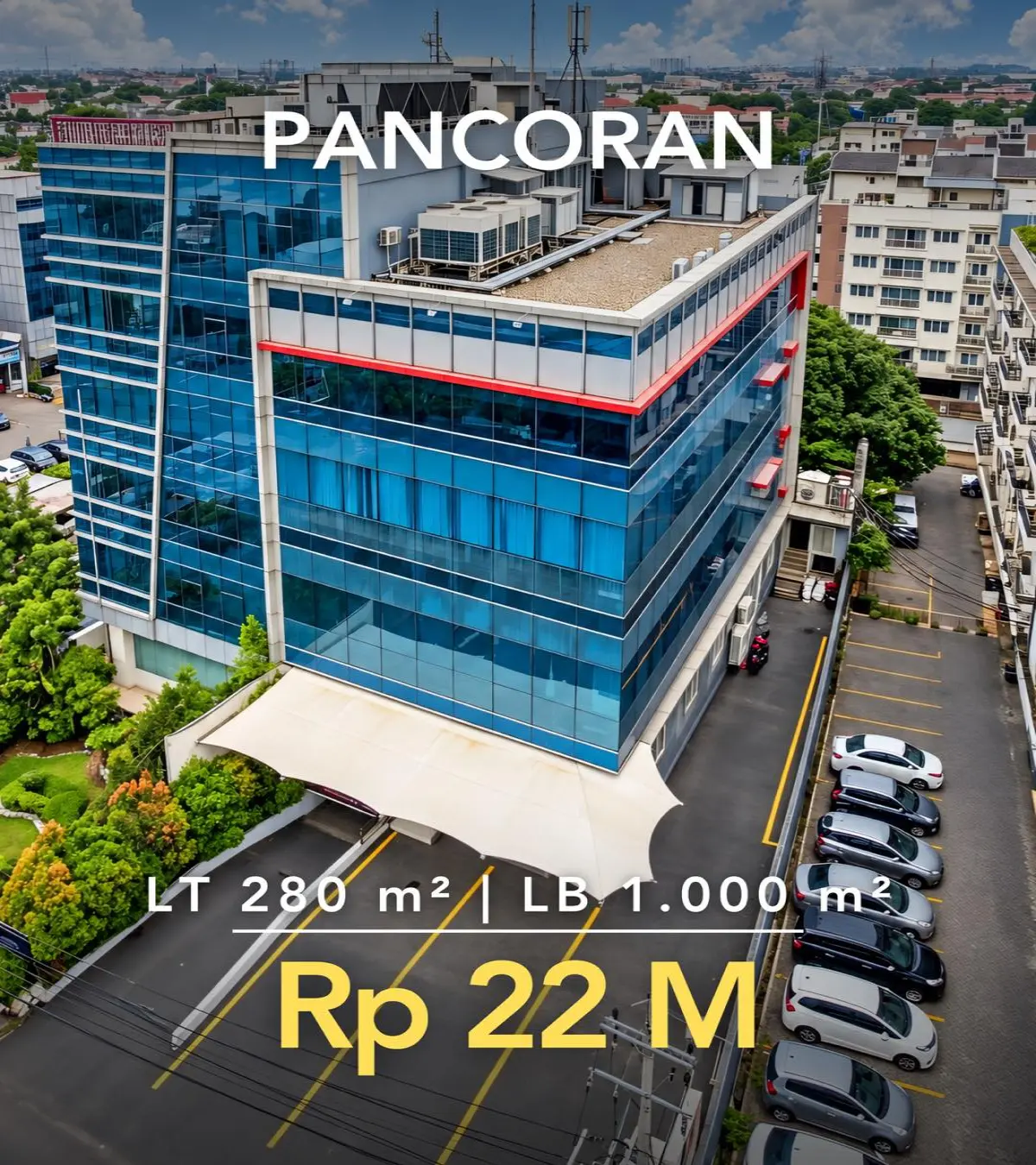 Gedung Kantor Dijual Kalibata Pancoran 4 Lantai + Basement, LT Fisik 340 m² LB ±1.000 m², SHGB – Rp 22 M Nego