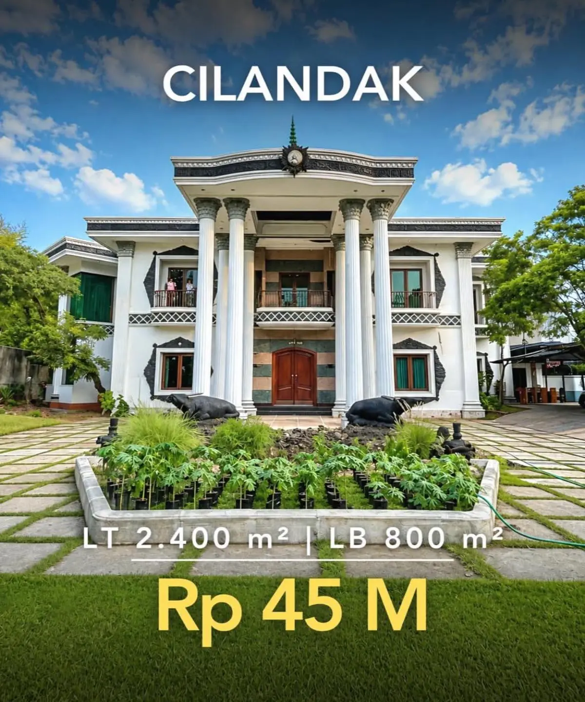 Tanah Dijual di Cilandak Jakarta Selatan 2.400 m², Bonus Bangunan 800 m² – Rp 45 Miliar Nego