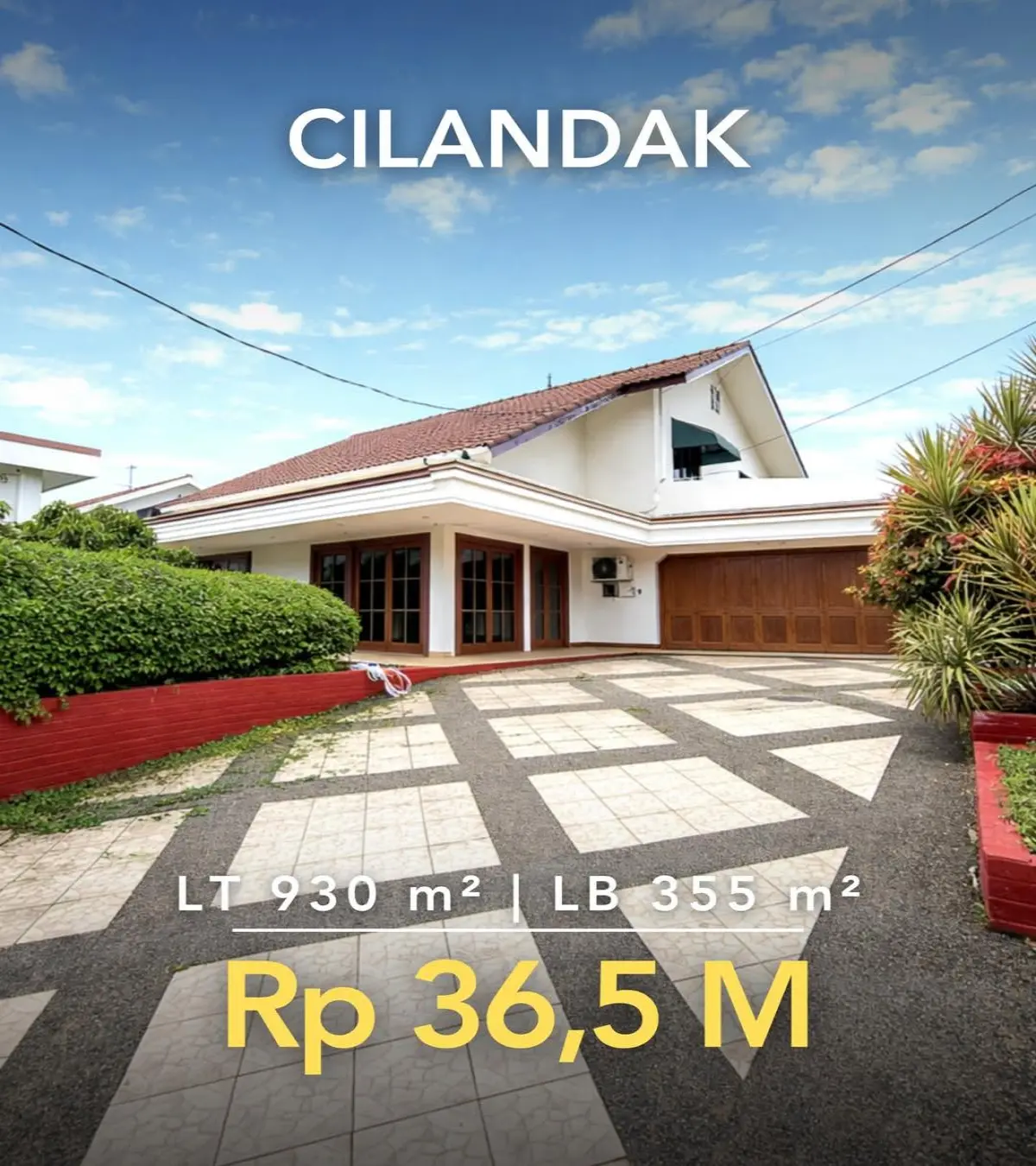 Dijual Rumah 2 Lantai dengan Tanah Luas 930 m², Bangunan 355 m², Kolam Renang, SHM – Rp 36,5 Miliar Nego